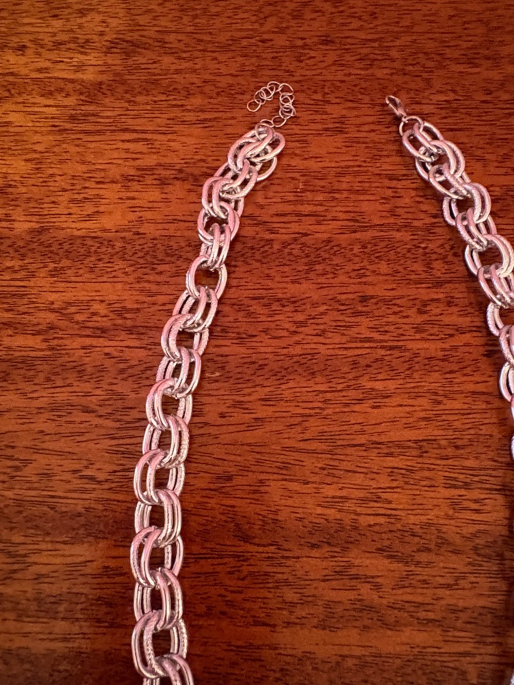 Prada Silver Chain Necklace with Light Blue Heart Pendant - Picture 3 of 6